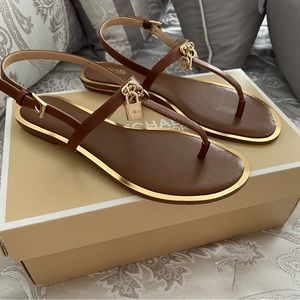 New in box! Michael Kors T- Strap Thong Sandals. Size: 6.5.